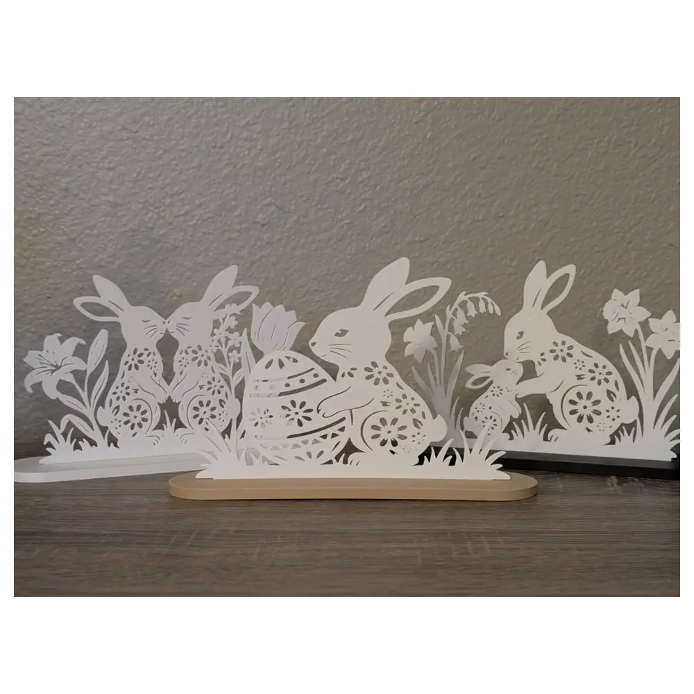 Spring Flower Bunny Toys 3 Rabbits Kids Educational Toys Rabbit Model Fun Gift