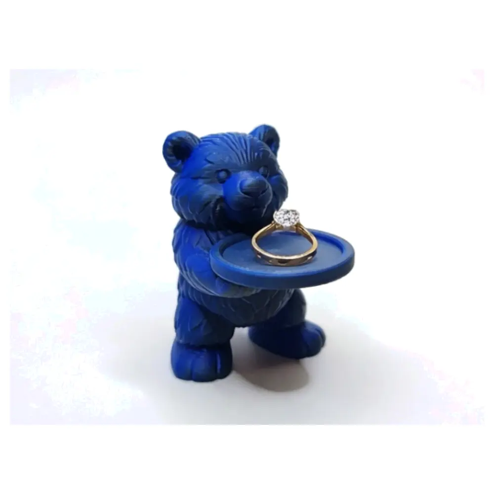 Cute Bear Jewelry Stand Ring Holder Display Stand Organizer Decoration Display Case Multi Slot