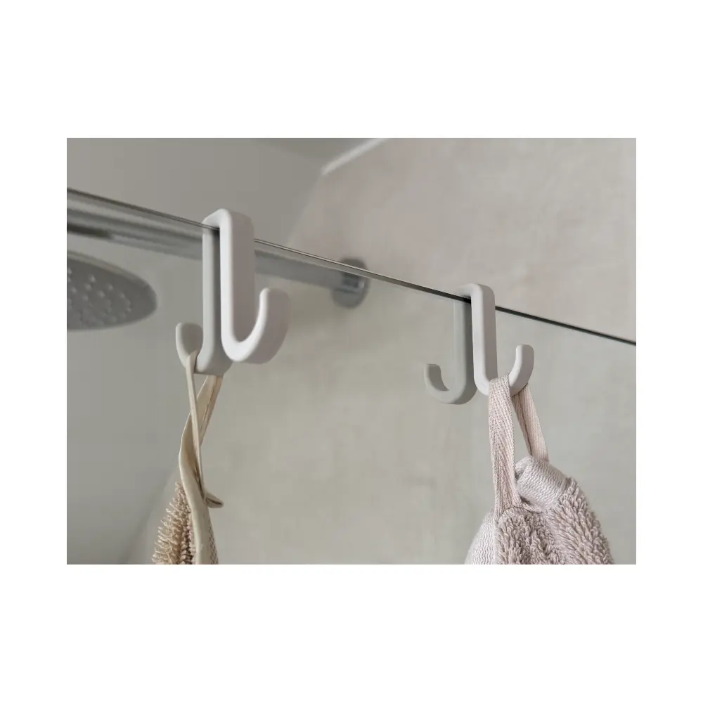 Adhesive Shower Hooks Towel Rack 8mm Bathroom Hooks Non Trace Installation Bathroom Storage Hangers