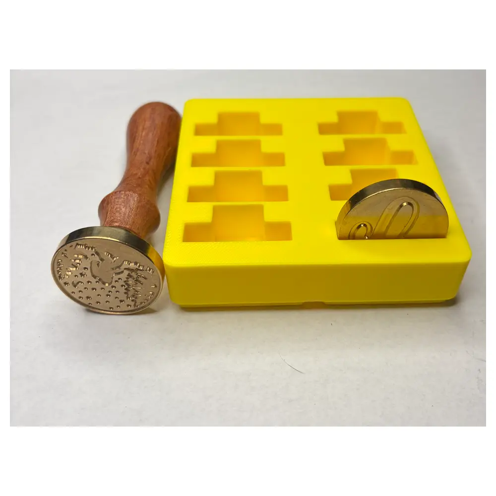 Fire Seal Stamp Organizer Gridfinity 30mm Stamp Storage Box Ink Stamp Tool Ink Pad Holder Accessories