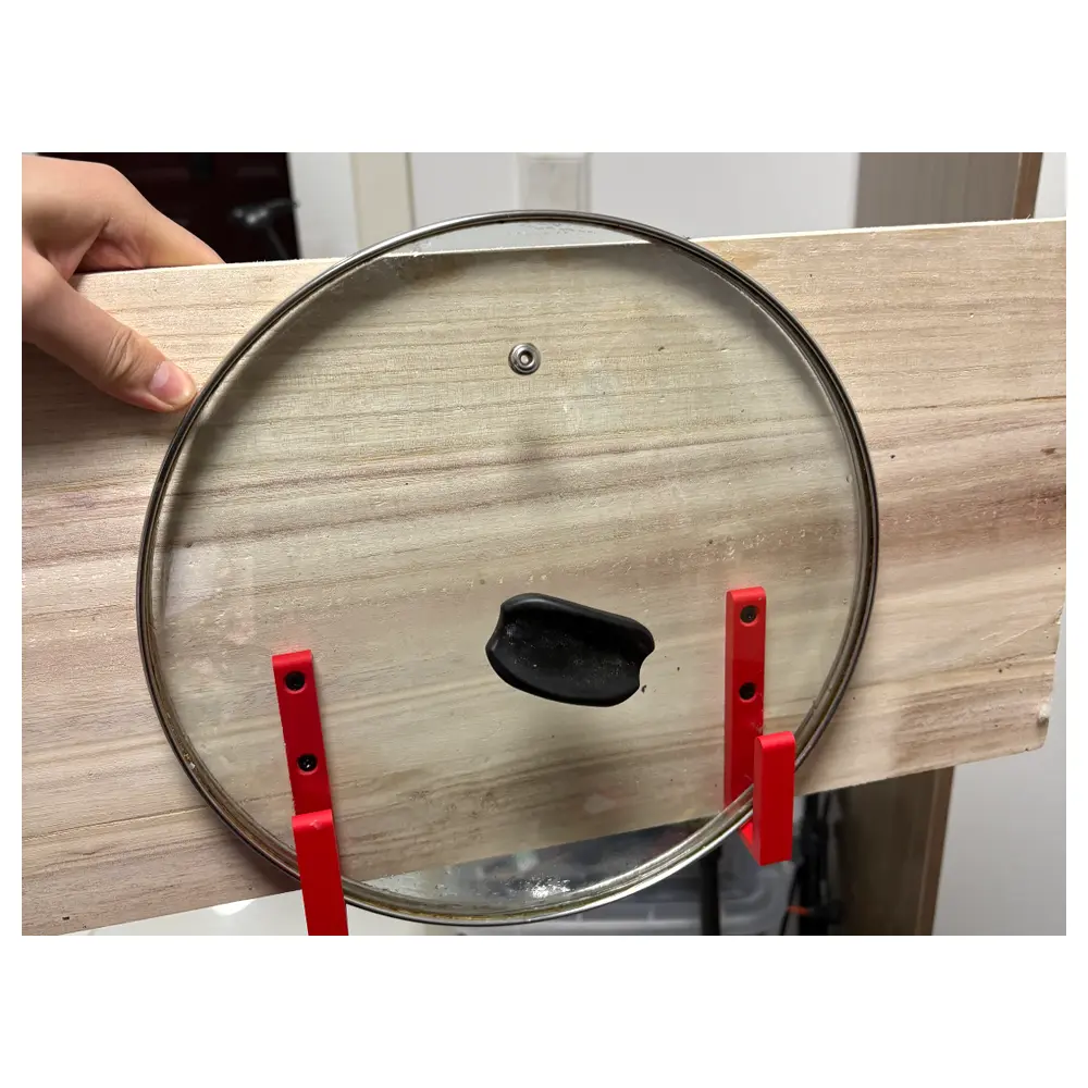 Easy Pot Lid Hanger Kitchen Wall Hook Shelf Storage Organizer Easy Installation Practical Pot Lid Storage