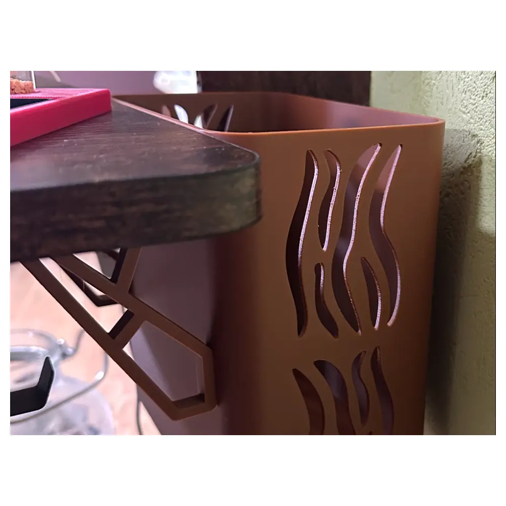 Removable Hanging Desk Trash Can Trash Bin Organizer Desk Wastebasket Easy Disassembly