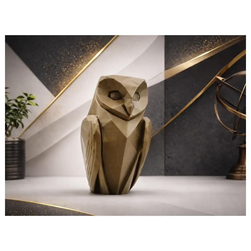 Modern Geometric Sculpture Owl Art Figurine Decoration Creative Design Geometric Art