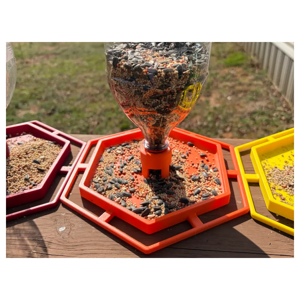 Recycled Bottle Bird Feeder DIY Craft Bird Food Dispenser Outdoor Bird Feeding Garden Decor