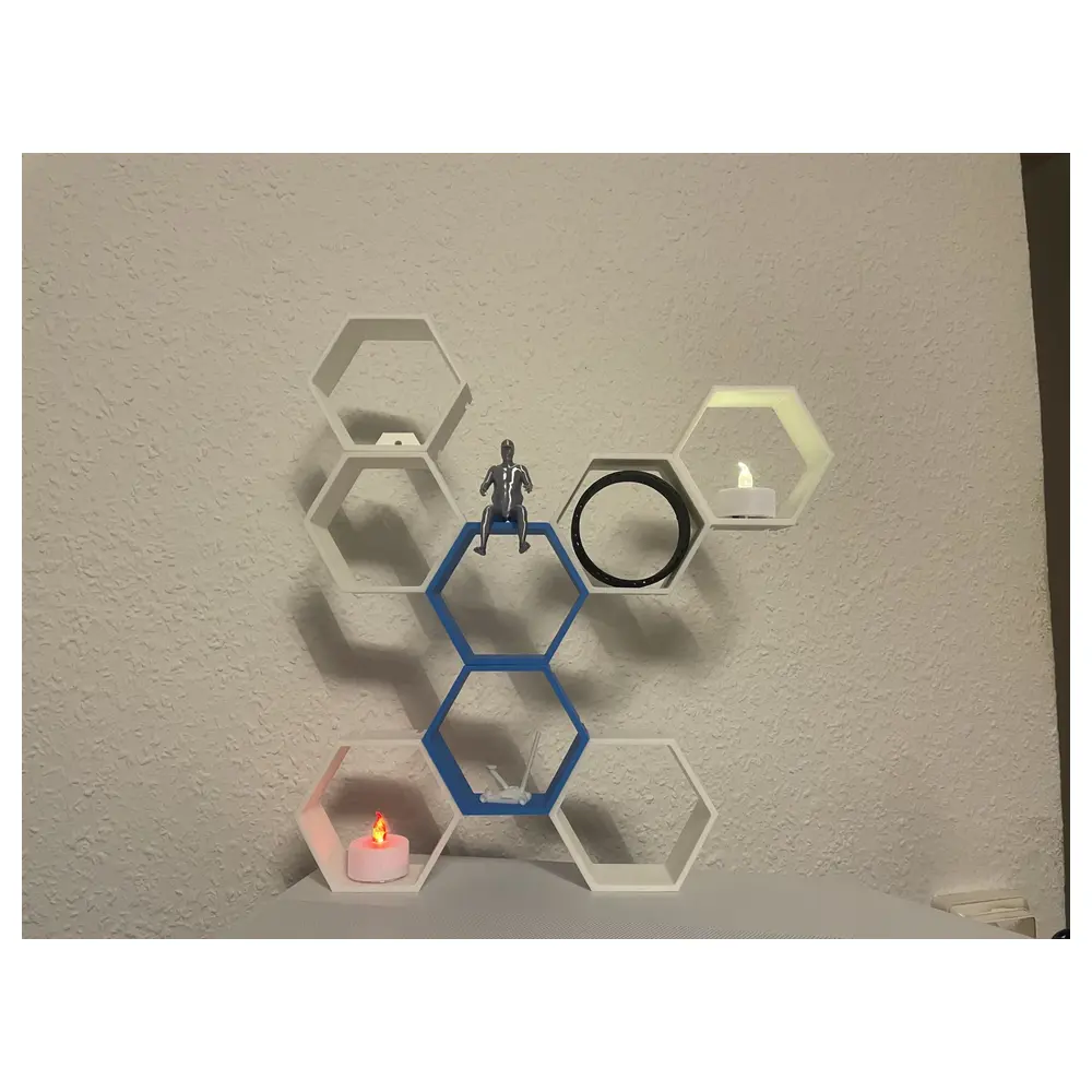 Hexagonal Shelves Wall Mounts Wall Brackets Hanging Storage Display Shelves Wall Organization