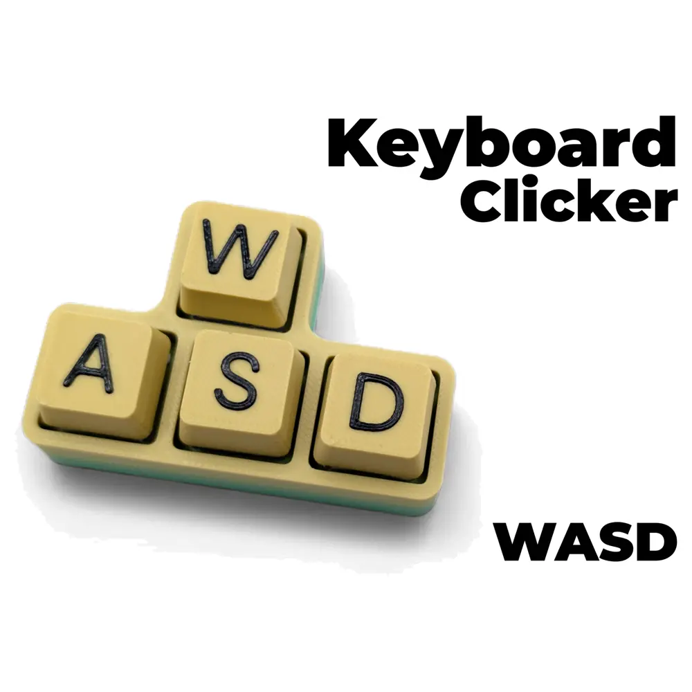 WASD Mobile Clicker Unlocking Keychains Phone Game Accessories Impact Sound Toys Stress Relief Popcorn Sounds