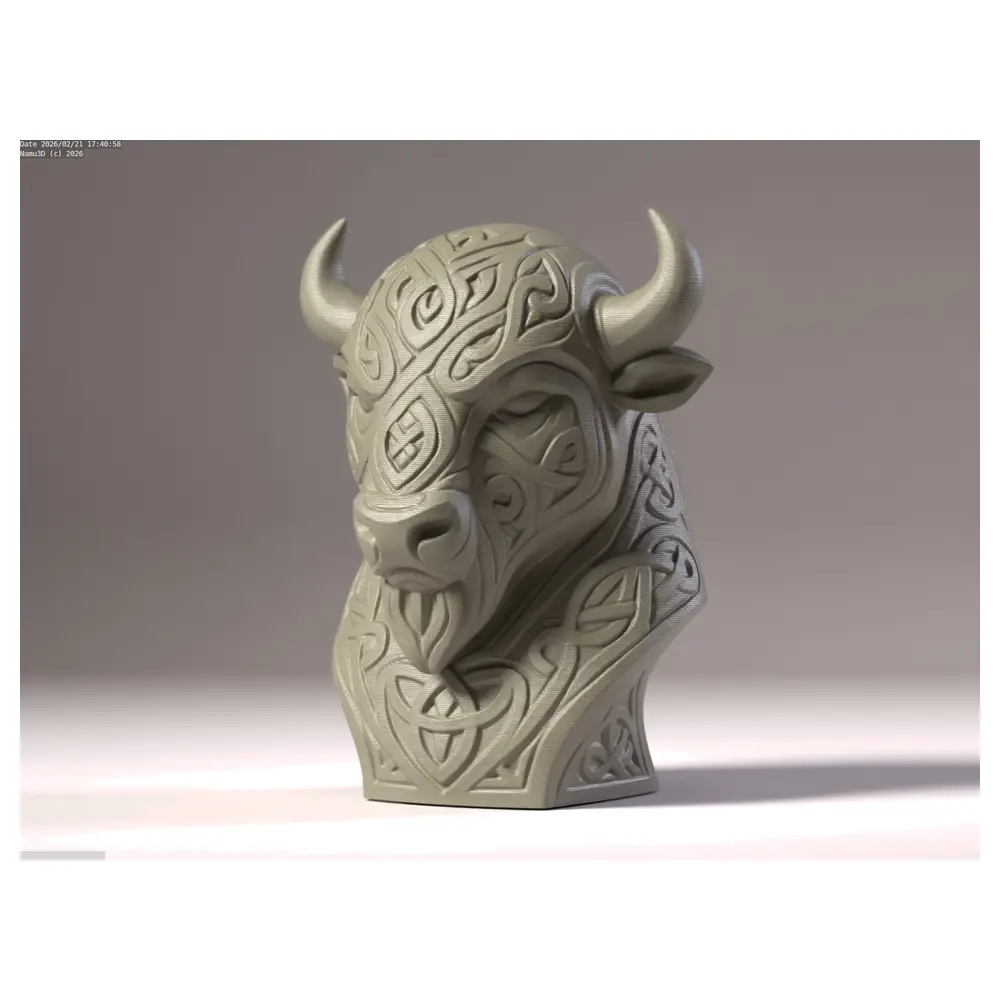 Buffalo Model Decoration Tribal Decor Animal Sculpture Figurine Collection Desktop Decoration
