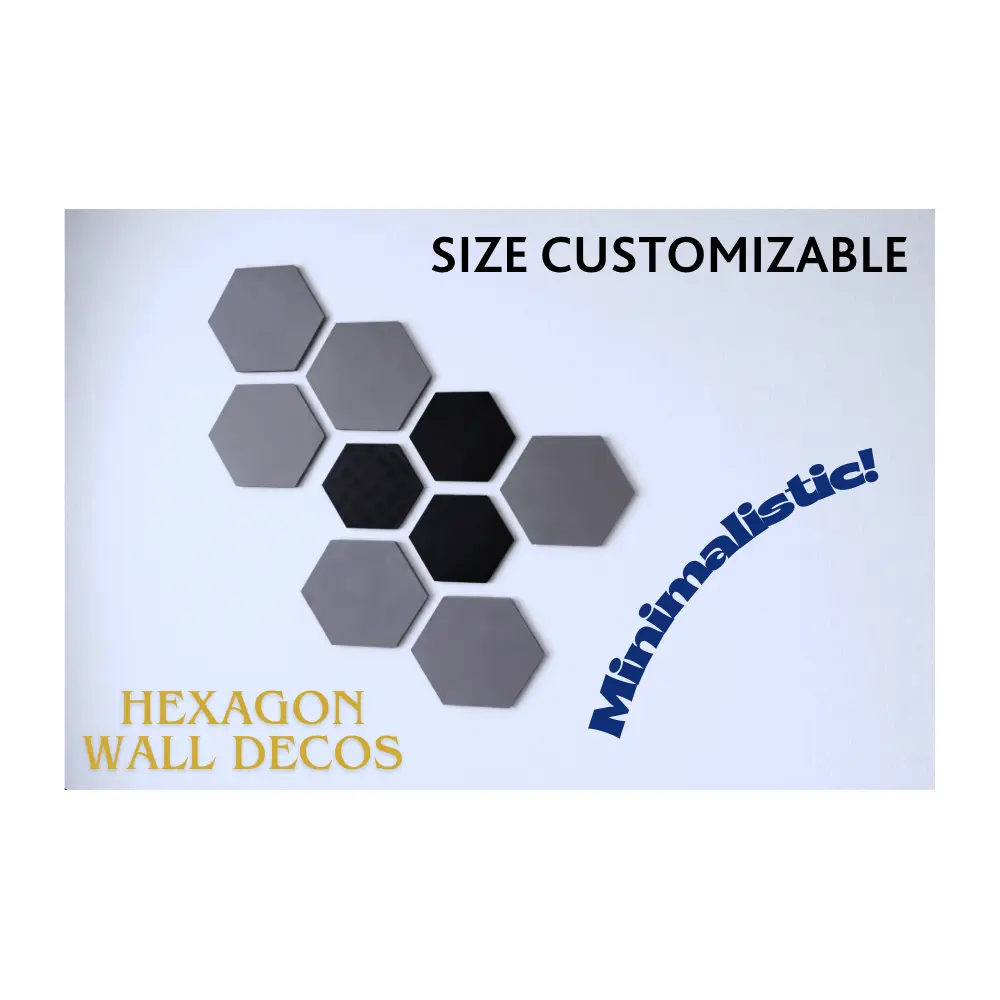 Minimalist Hexagon Wall Decor Geometric Wall Art Modern Home Decor Wall Hanging Decorative Panels
