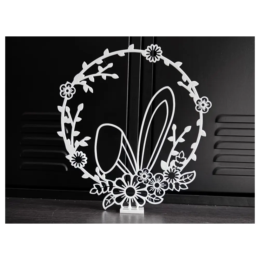 Easter Wreath Bunny Ears Flowers Festive Decoration Easter Wreath Bunny Floral Decoration Spring Wreath