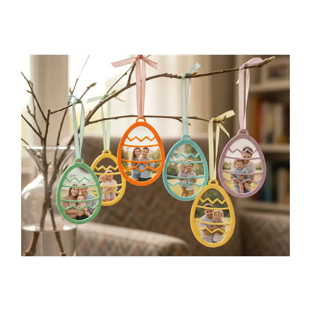 Easter Egg Photo Frame Decor Holiday Gift Photo Memory Creative Template Print Design