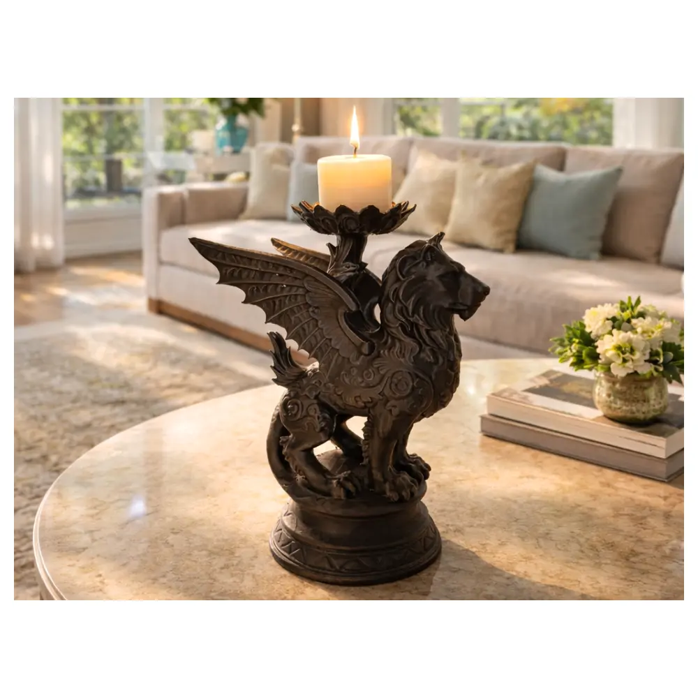 Chimera Candelabra Gothic Art Sculpture Decor Tablepiece Modern Home Decoration