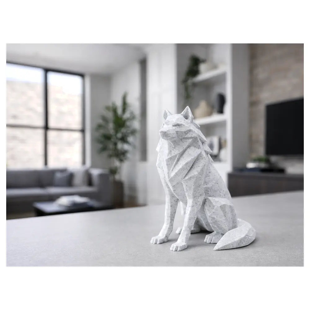 Nordic Wolf Sculpture Minimalist Art Figurine Home Decor Art Collectible Statue