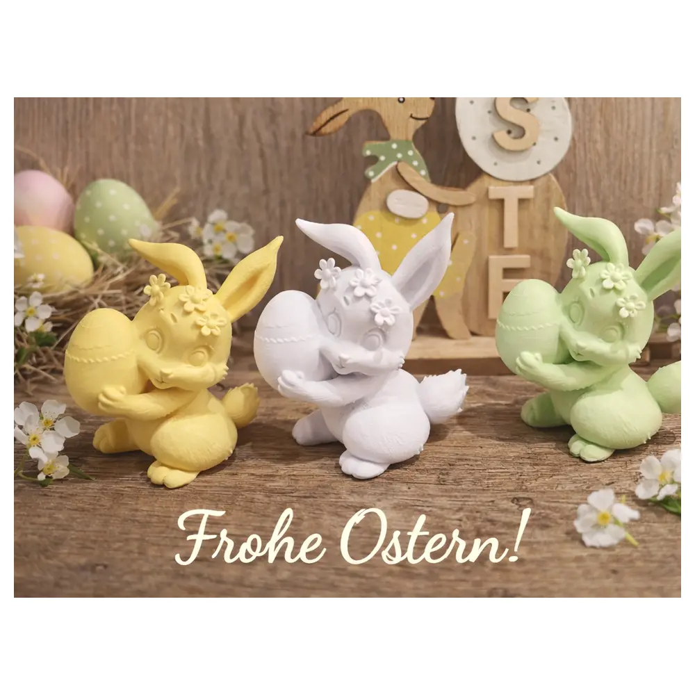 Easter Bunny Model with Egg Minimalist Decoration Figure Festive Ornament Decoration Gift Easter Rabbit Egg Decor
