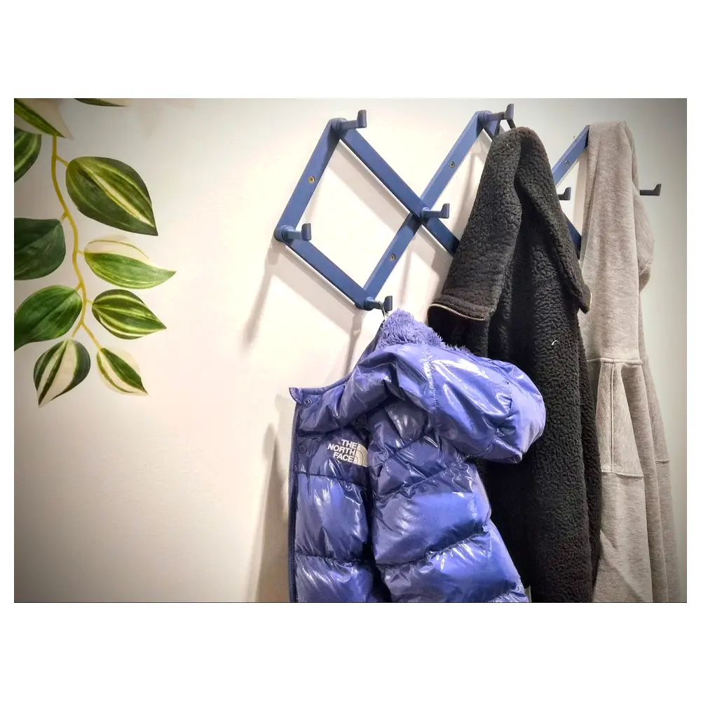 Accordion Coat Rack 10 Hooks Hallway Storage Hook Clothes Rack Multi functional Space Saving