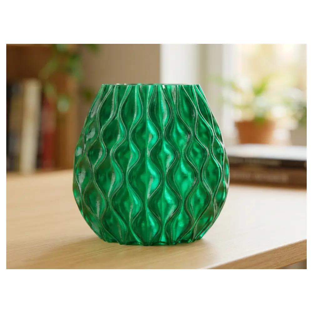 Parametric Wave Vase Art Sculpture Decorative Object Home Decor Wave Design Art Piece