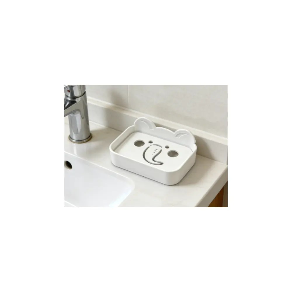 Soap Box Cute Elephant Drainage Box Creative Bathroom Organizer Soap Holder Box Storage
