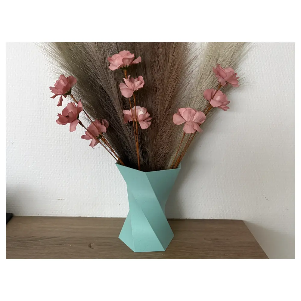 Vase 4 Hexagonal Ceramic Decorative Item Home Decor Art Sculpture Ceramic Craft Gift