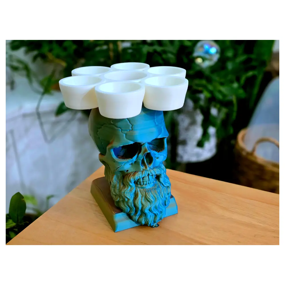 6 Skeleton Beak Glasses Rack Decor Skull Drink Holder Wine Glass Shelf Desktop Decoration Gift Idea
