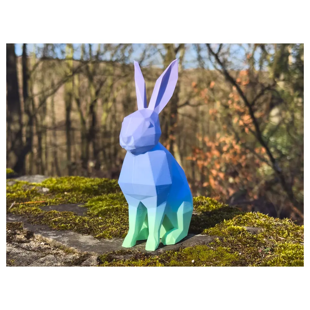 Easter Bunny Toy Geometric Design Festive Decoration Realistic Figure Gift Idea
