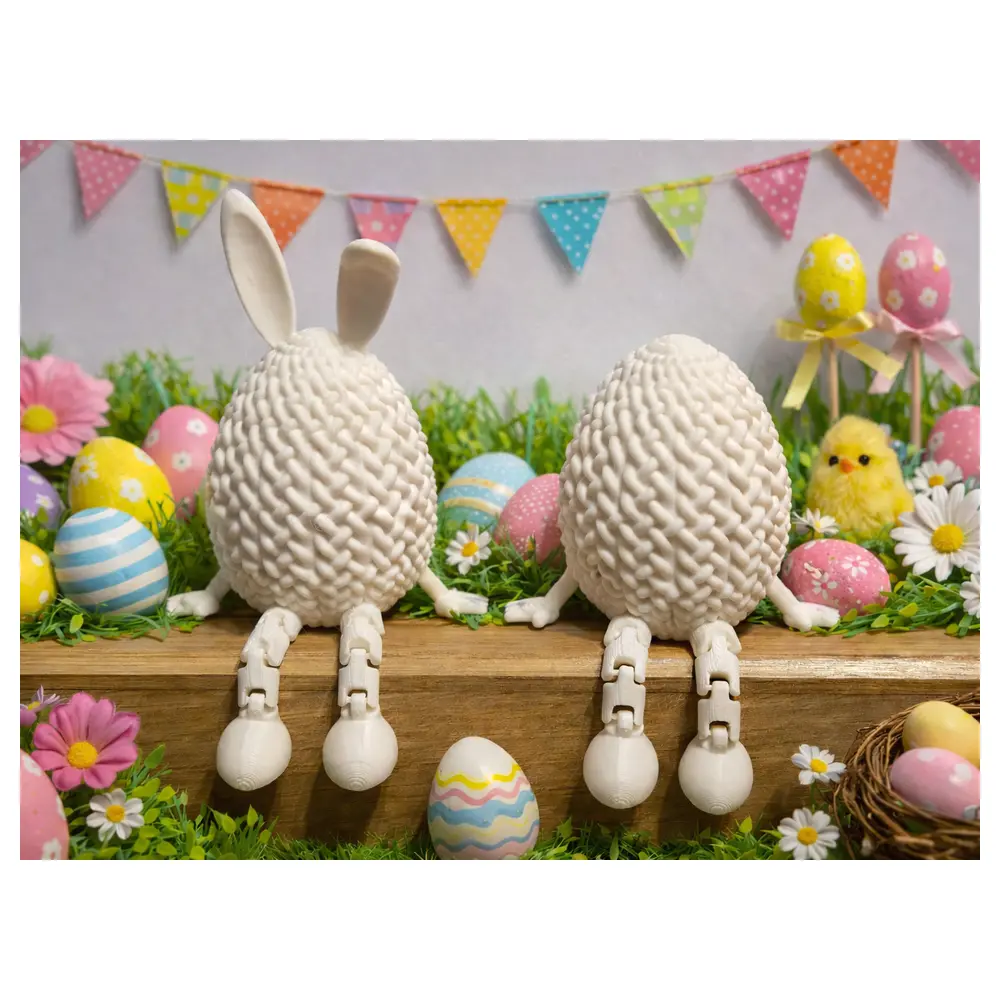 Articulated Joint Woven Easter Eggs Creative DIY Crafting Easter Decorations Flexible Easter Eggs Crafting Toys