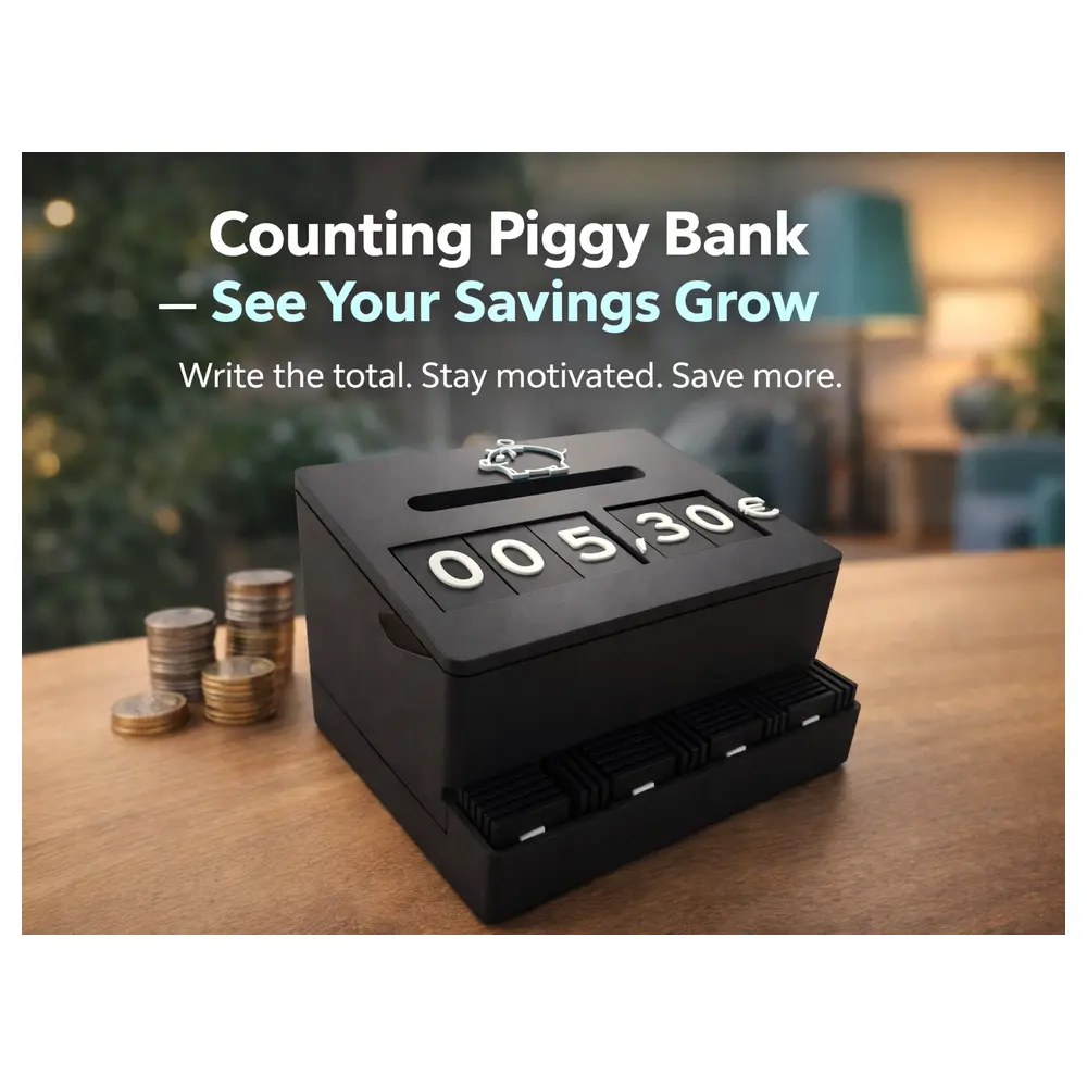 Savings Jar Counter Money Box Gridfinity Savings Organizer Smart Saving Device Counting Jar