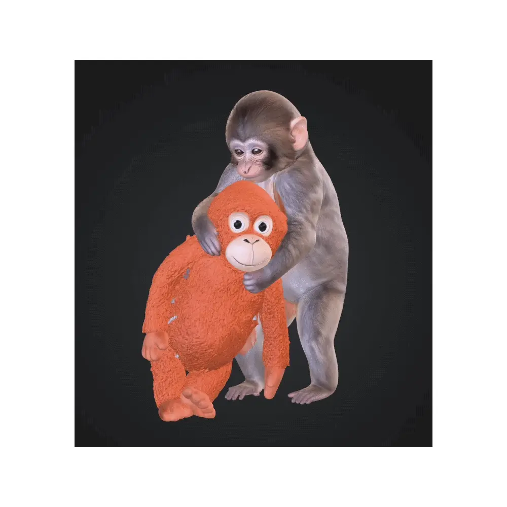 Monkey Plush Toy Kiwi Influencer Pet Monkey Accessories Boxing Figure Stuffed Animal