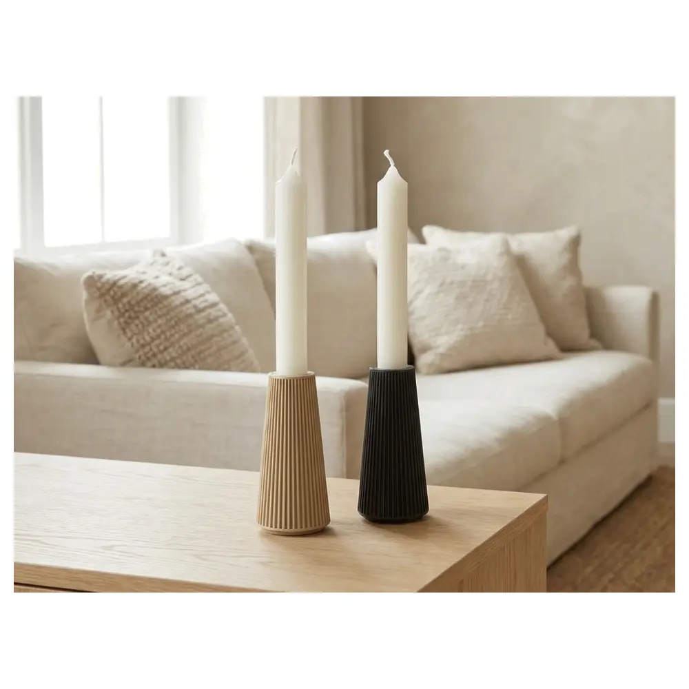 Minimalist Wabi Sabi Candleholder Modern Japanese Design Simple Zen Decor