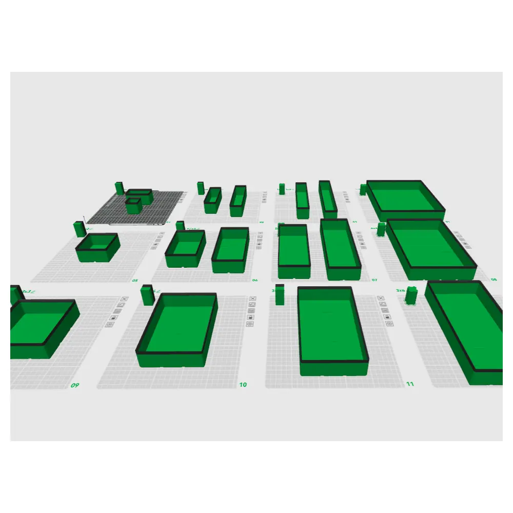 Gridfinity Box 6 Cell 464mm Storage Organizer Modular System Desk Storage Parts Organizer Storage Solutions