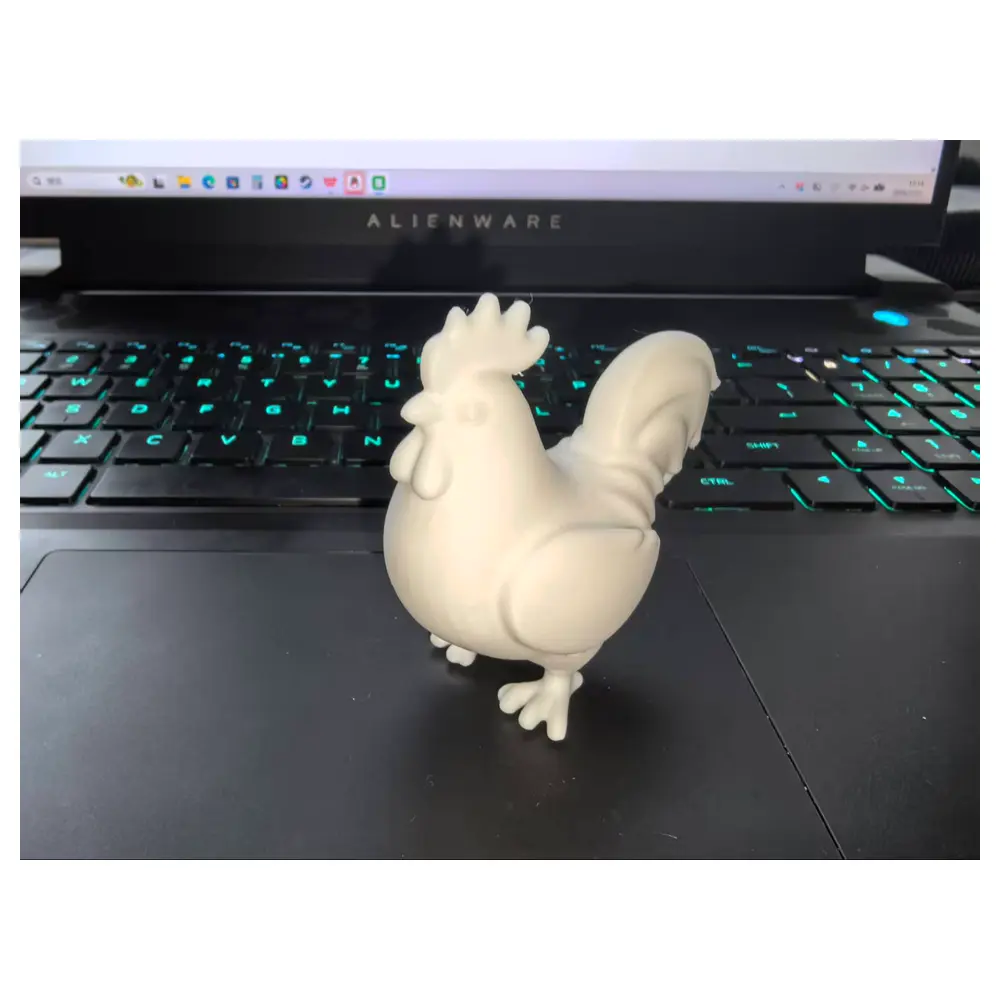Year of the Rooster Decor DIY White Painting Ornament Festive Gift Small Decoration Rooster Ornament