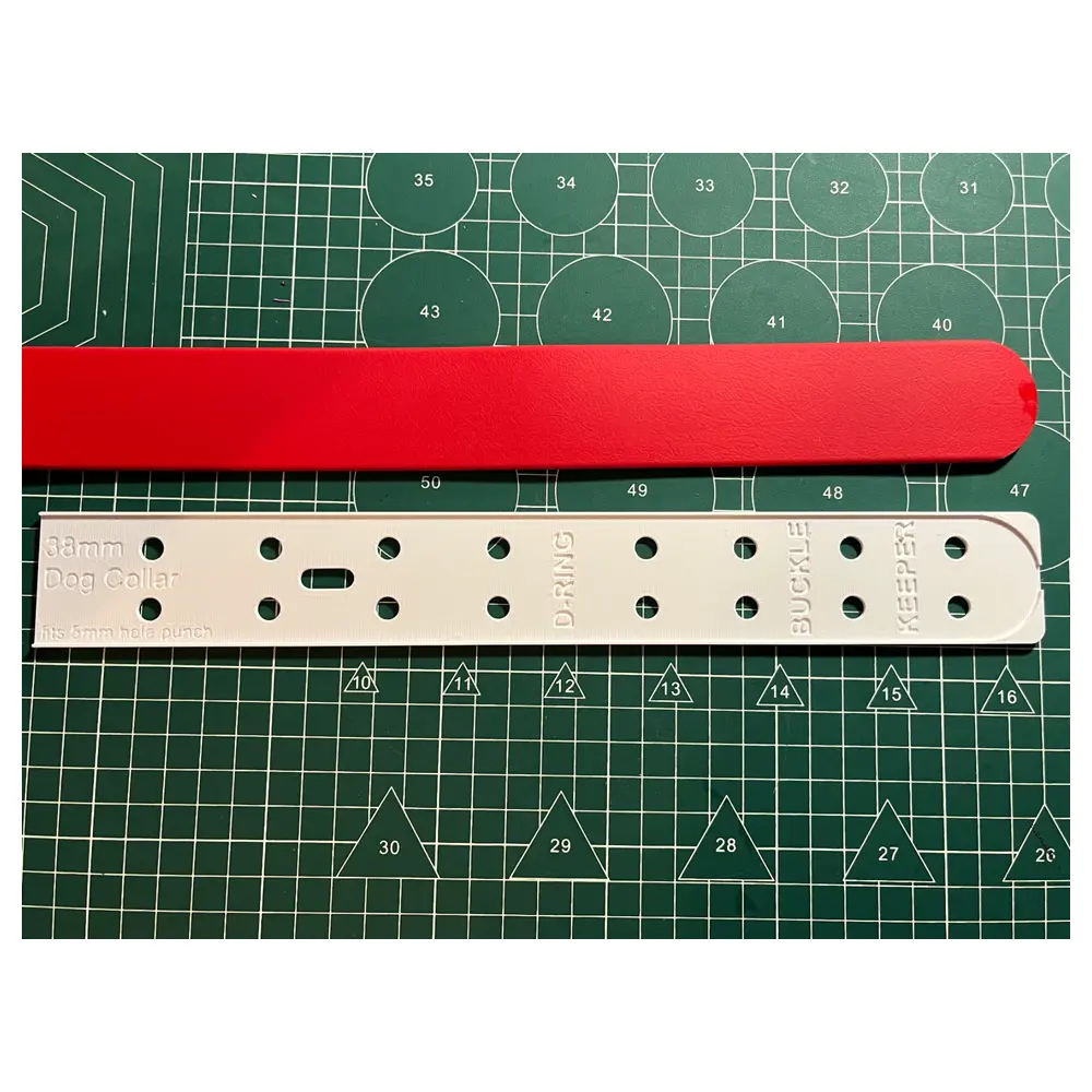 Biothane Leather Dog Collar Template 38mm Durable Pet Collar Parts Fast Installation Dog Chain Accessories