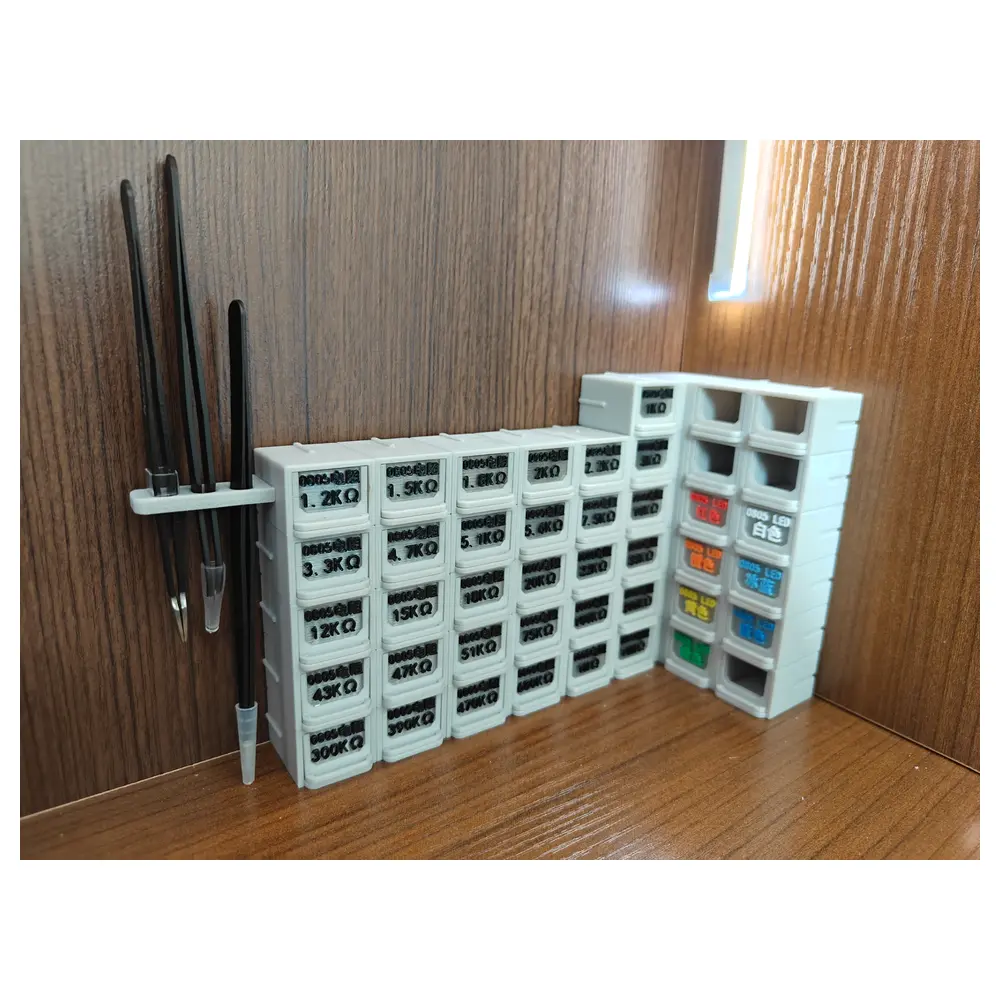 Small Parts Storage Boxes Stackable Organizer Compartments Storage Bins Mini Shelving Storage Solutions