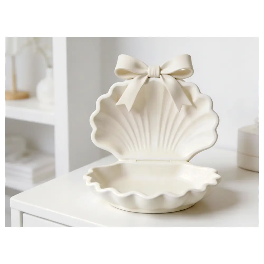 Shell Storage Basket Bow Storage Box Organizer Decorative Storage Container Home Decor Storage Solutions