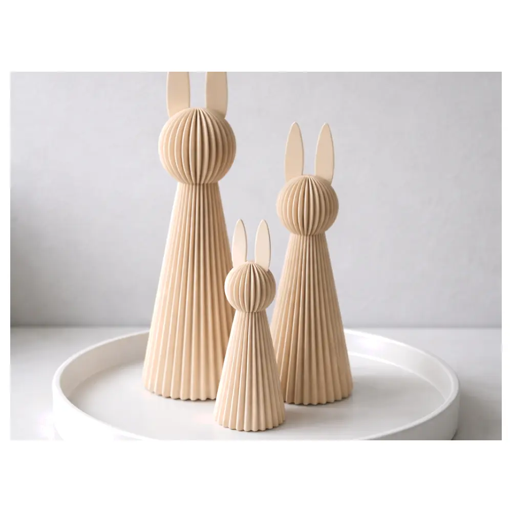 Minimalist Ruitton Easter Bunny 3 Piece Set Decorations Festive Gift Rabbit Figurine Easter Decoration