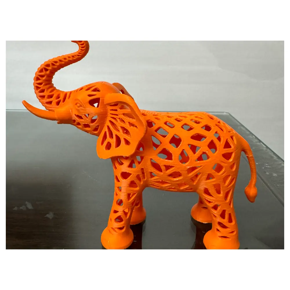 Orange Yinyin Ji Xiang Carved Elephant Sculpture Decorative Figurine Art Home Decor Wholesale Retail Style