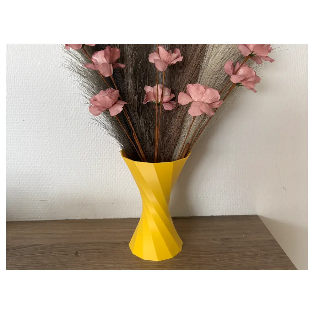 Vase 7 12 Corner Ceramic Art Decor Figurine Home Decoration Art Piece Ceramic Art