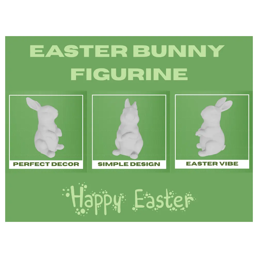Easter Bunny Statue Small Figurine Easter Decoration Festive Gift Decorative Toy Rabbit Sculpture Easter Decor