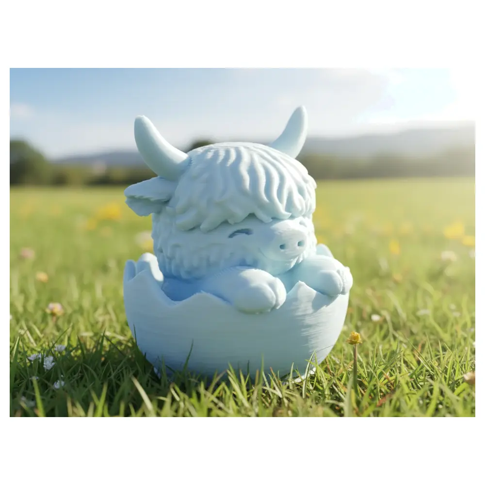 Easter Mini Highland Calf Toy Realistic Simulation Animal Model Birthday Gift Pet Toy
