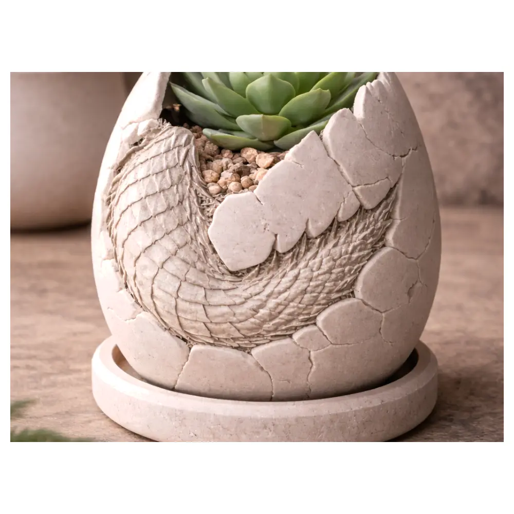 Dragon Egg Planter Reptile Pot Dragon Egg Decor Pet Planter Succulent Container Dragon Egg Display Terrarium