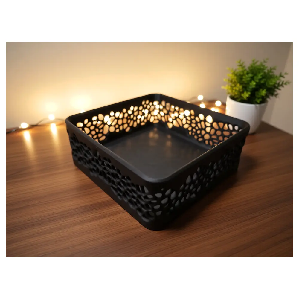 Square Grid Bowl 5 s Kitchenware Storage Container Organizer Practical Multi Functional