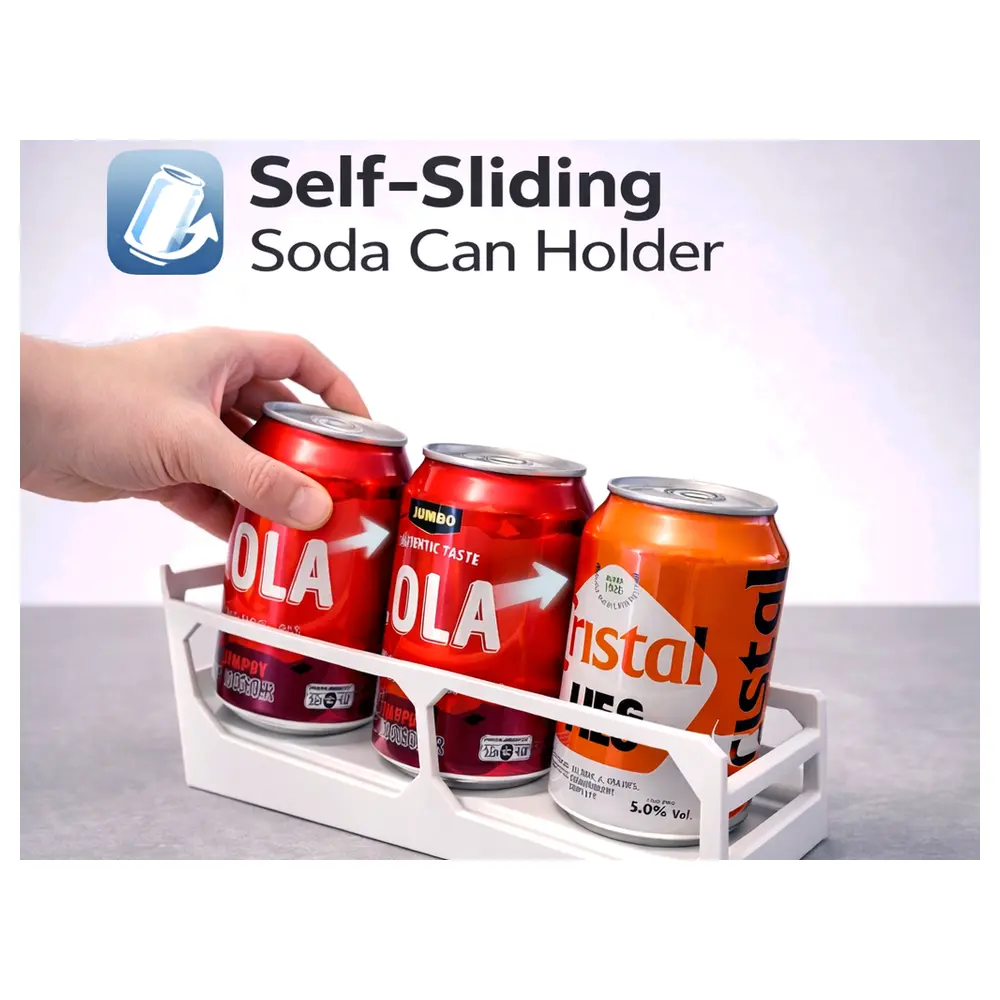 Self Leveling Soda Can Dispenser Smart Fridge Organizer Ice Maker Drink Cooler Automatic Dispenser Ice Can Stand