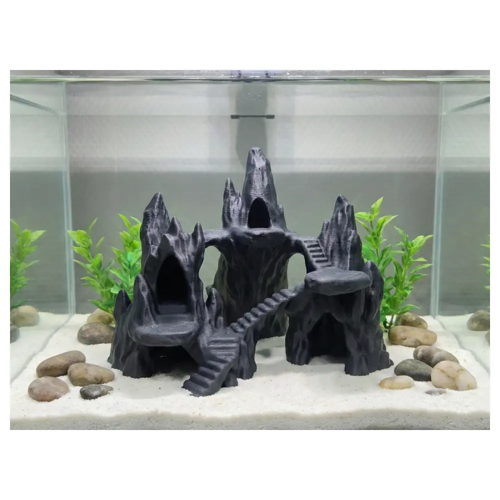 Aquarium Terrestrial Ecosystem Box Fantasy Rock Fortress Aquarium Decoration Landscape DIY Terrestrial Ecosystem