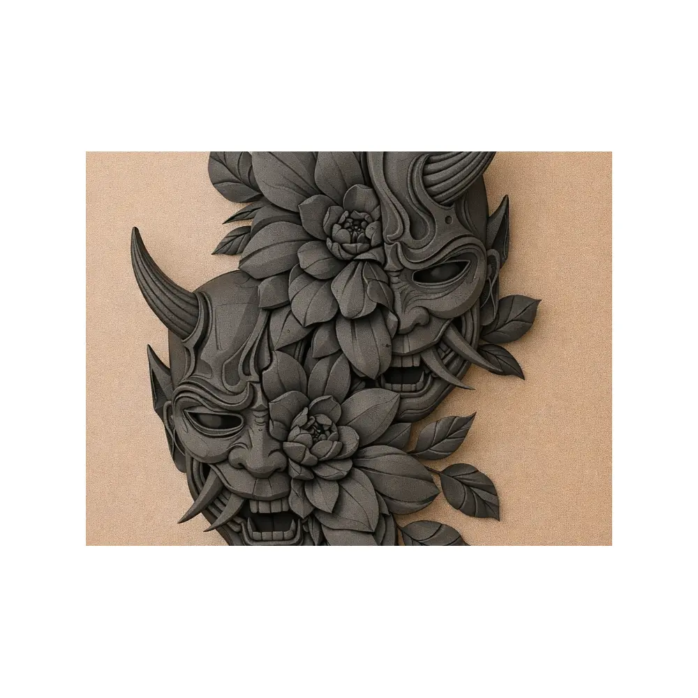 Floral Ghost Face Wall Decor Wall Art Wall Covering Interior Decoration Creative Home Decor Ghost Wall Panel