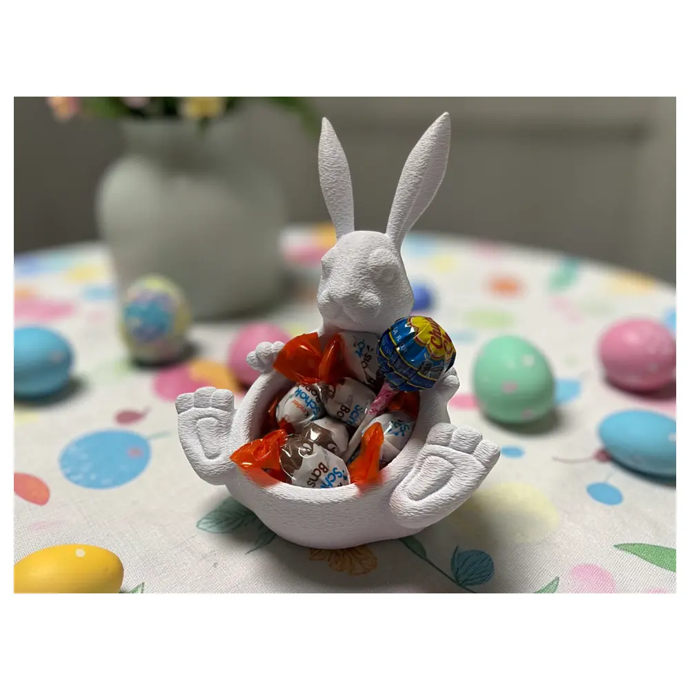 Easter Bunny Candy Bowl Decor Creative Festive Gift Candy Filler Decoration Holiday Outfit