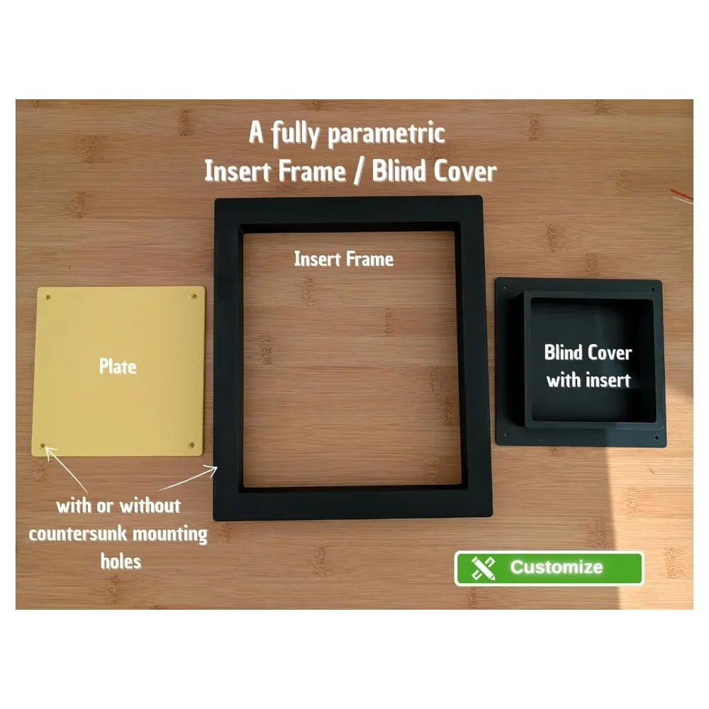 Parametric Embedding Frame Blind Cover Installation Repair Replacement Disassembly Parts Maintenance