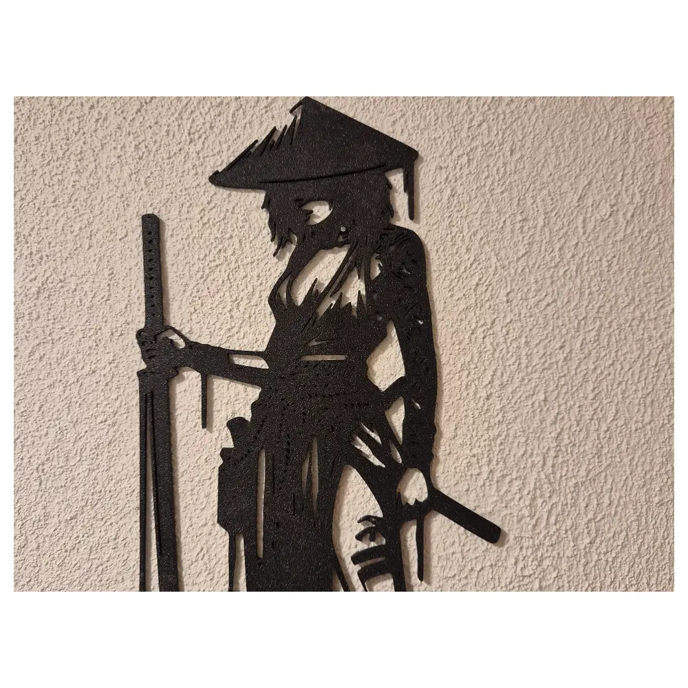 Samurai Girl Wall Decor Anime Poster Cartoon Wall Art Japanese Style Decorative Painting Wall Hanging