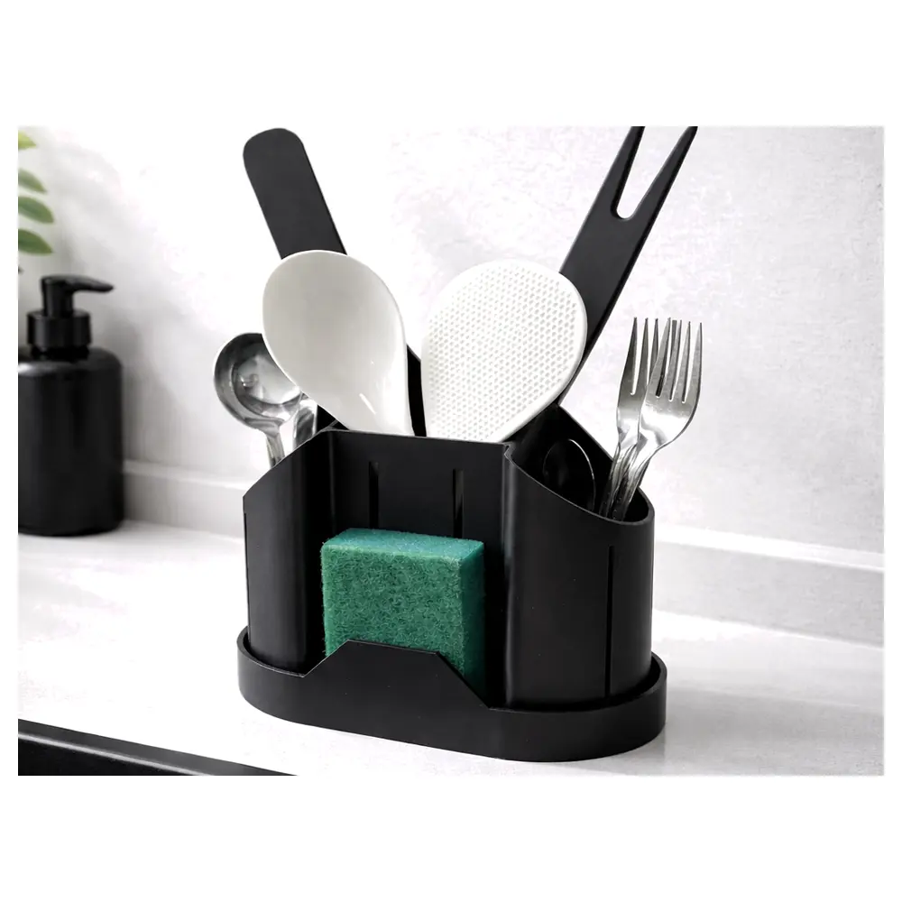 Modern Tableware Dish Drying Rack Sponge Holder Kitchenware Easy Clean Multi Functional Practical