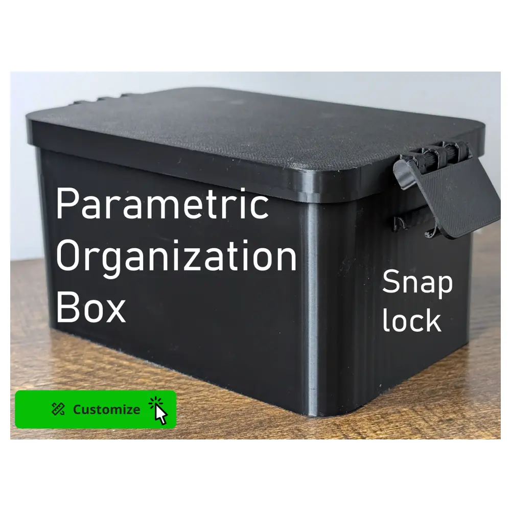 Parametric Snap Lock Storage Box Organizer Storage Container Box Storage Solutions Versatile
