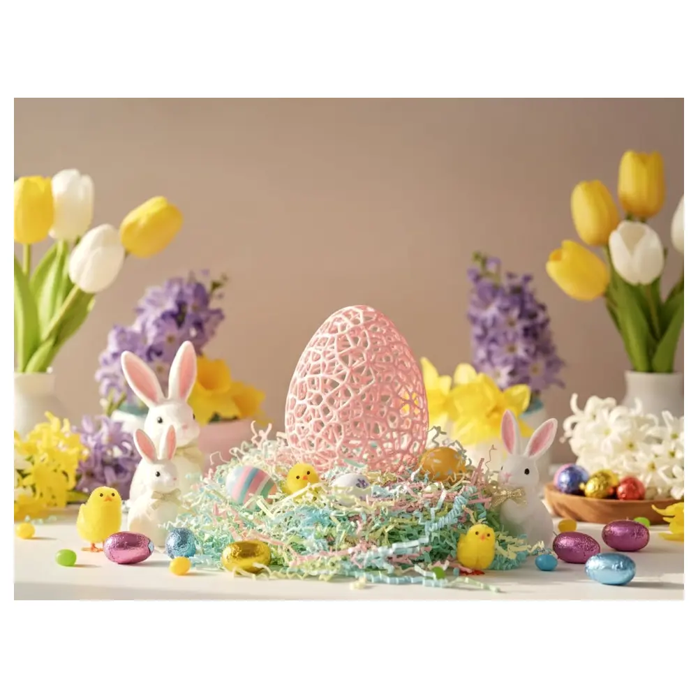 Voronoi Pattern Easter Eggs Geometric Decor Organic Geometry Art Multi faceted Decorative Shapes