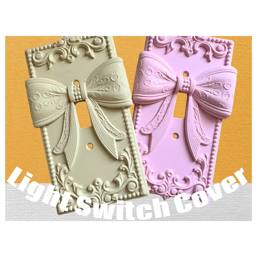 Bow Knot Switch Cover Decorative Switch Cover Kitchen Cabinet Switch Panel Decoration Accessories Cabinet Renovation