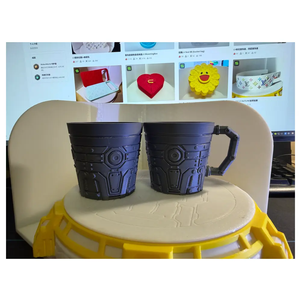 Mecha Paper Cup Holder Cup Organizer Desk Storage Coffee Tray Multi functional Cup Protector Paper Cup Stand